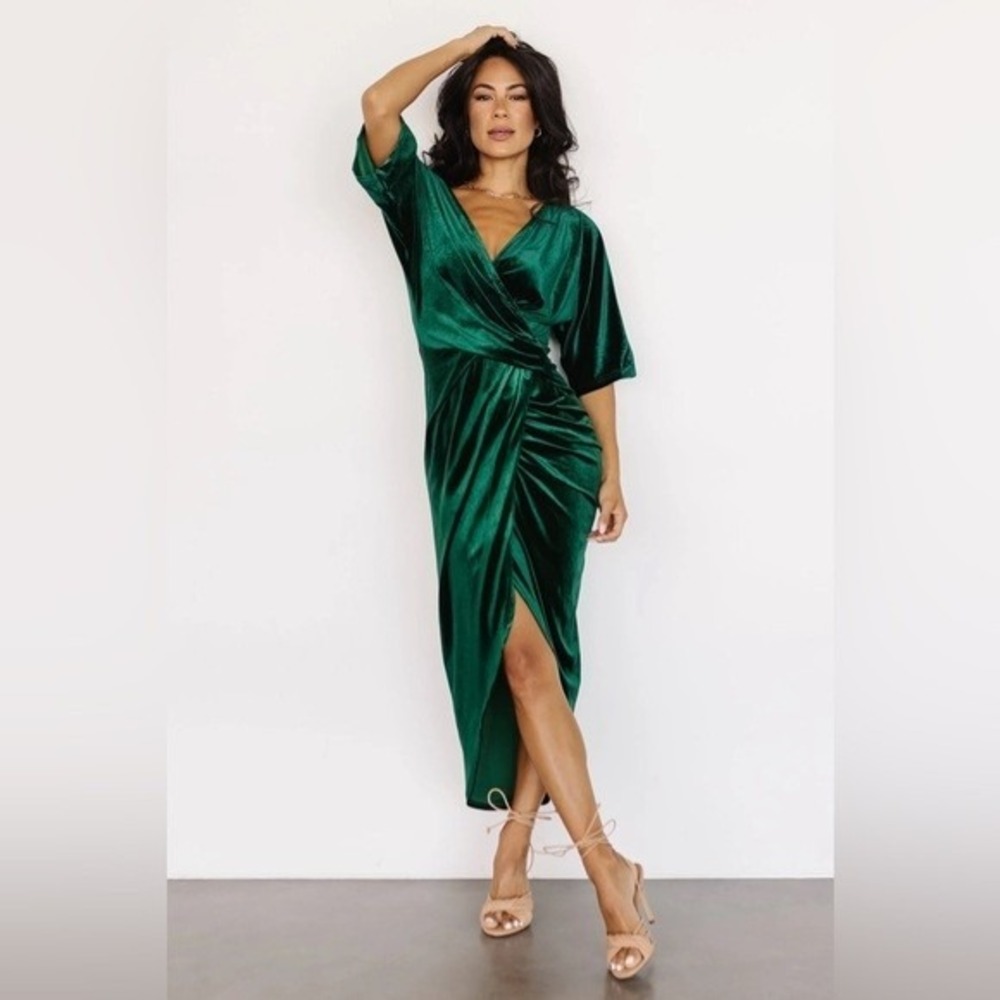 Baltic Born Emerald Green Wrap Dress
